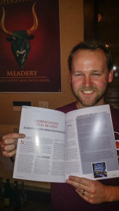Allen sees his Crowdfunding your Meadery article in print for the first time!